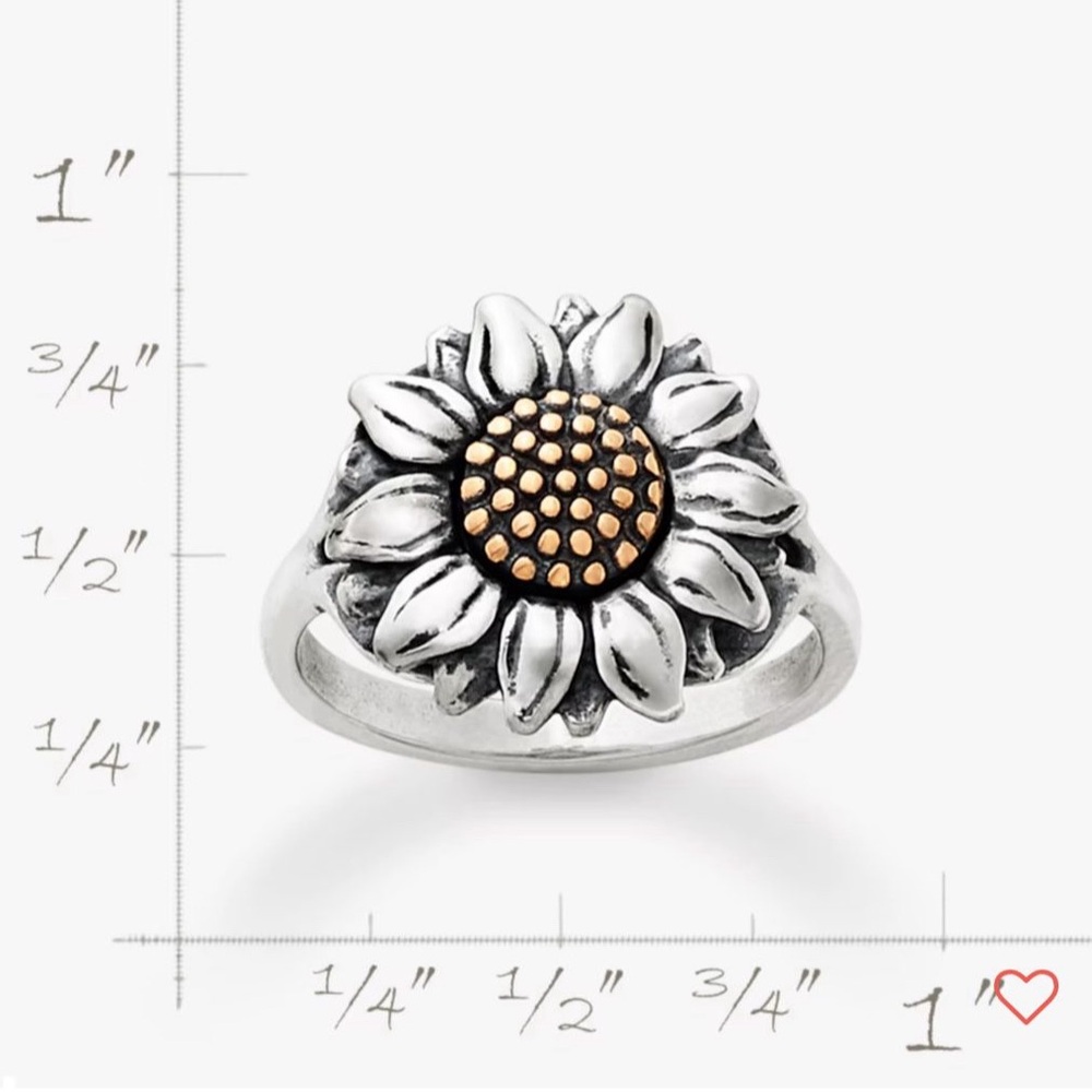 James Avery wild sunflower ring- size 8